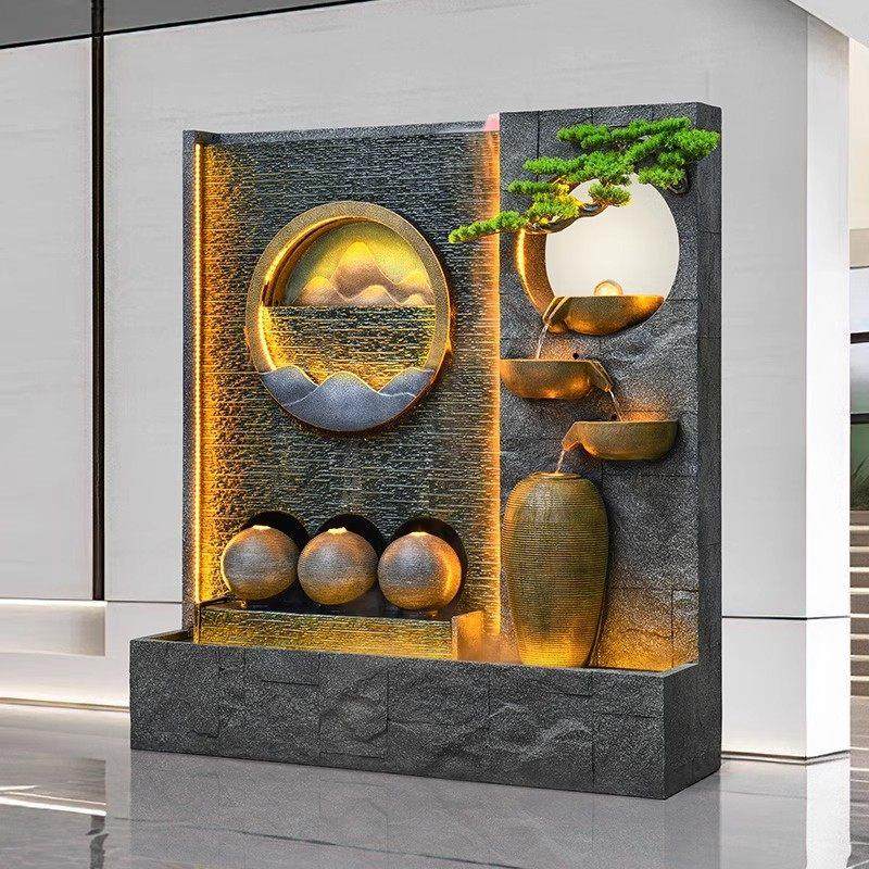 简约流水墙摆件别墅屏风水幕墙公司背景会所酒店花园水景庭院景观,家居饰品,落地摆件,淘宝优惠券,粉丝福利购,淘宝优惠卷