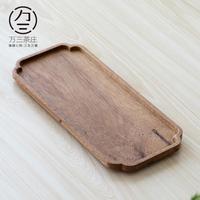 萬三茶莊 日式木質托盤長方茶盤家用干泡盤功夫茶具茶臺壺承