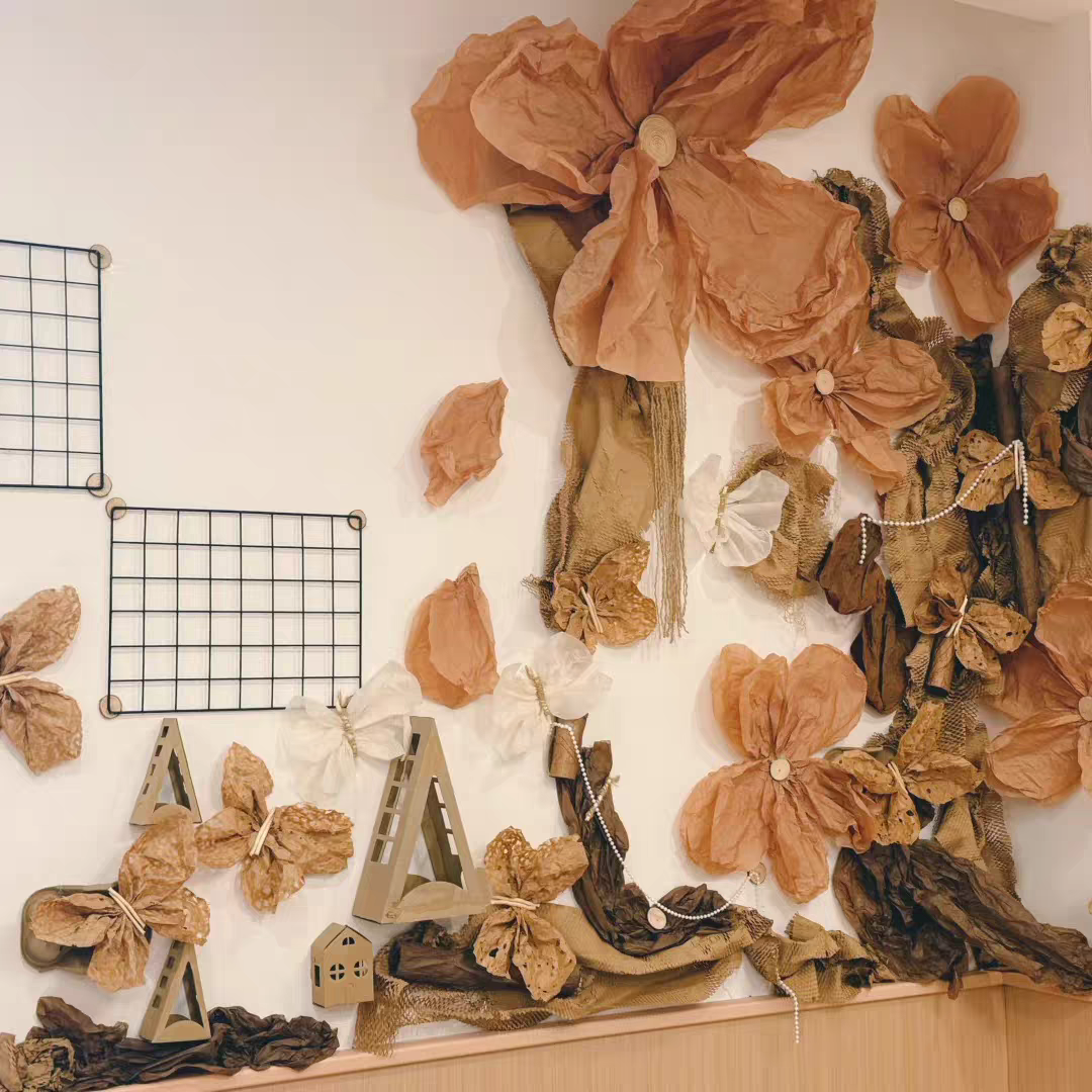 幼儿园环创秋冬美拉德色系原木风手揉纸雪奈纸教室墙面布置材料,家居饰品,壁饰,淘宝优惠券,粉丝福利购,淘宝优惠卷