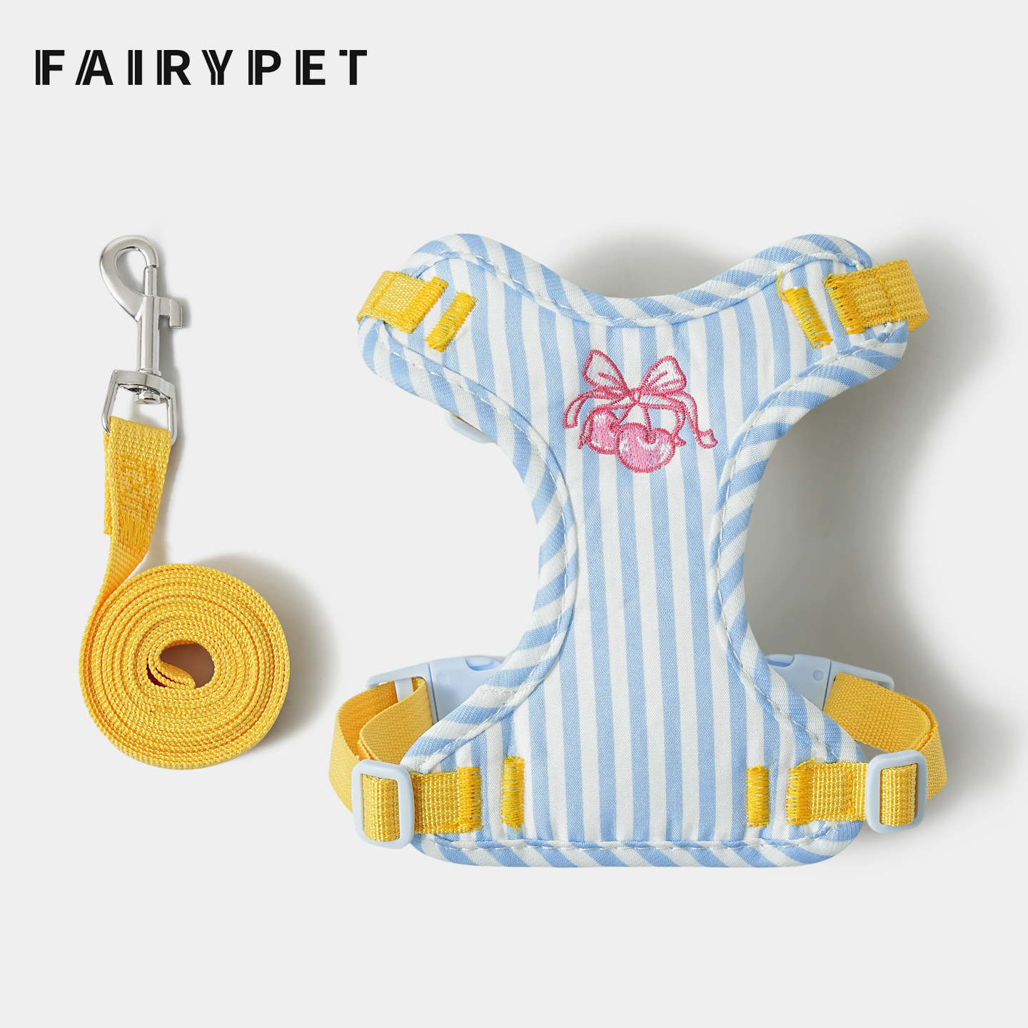 FAIRYPET狗狗胸背遛狗牵引绳中小型犬可爱透气防挣脱背心式狗链子