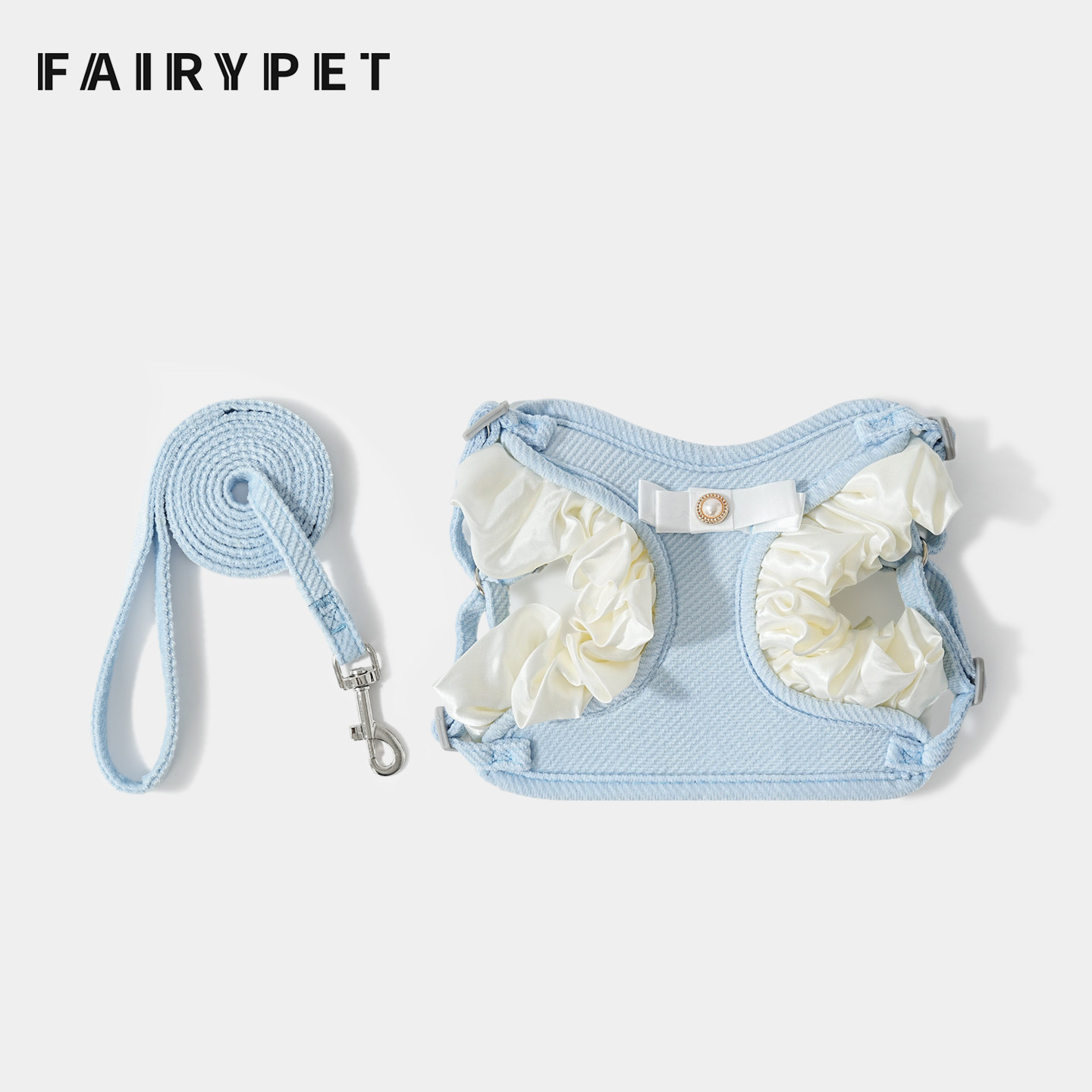 FAIRYPET狗狗胸背韩系背心式带牵引绳小型犬宠物猫咪遛狗遛猫绳