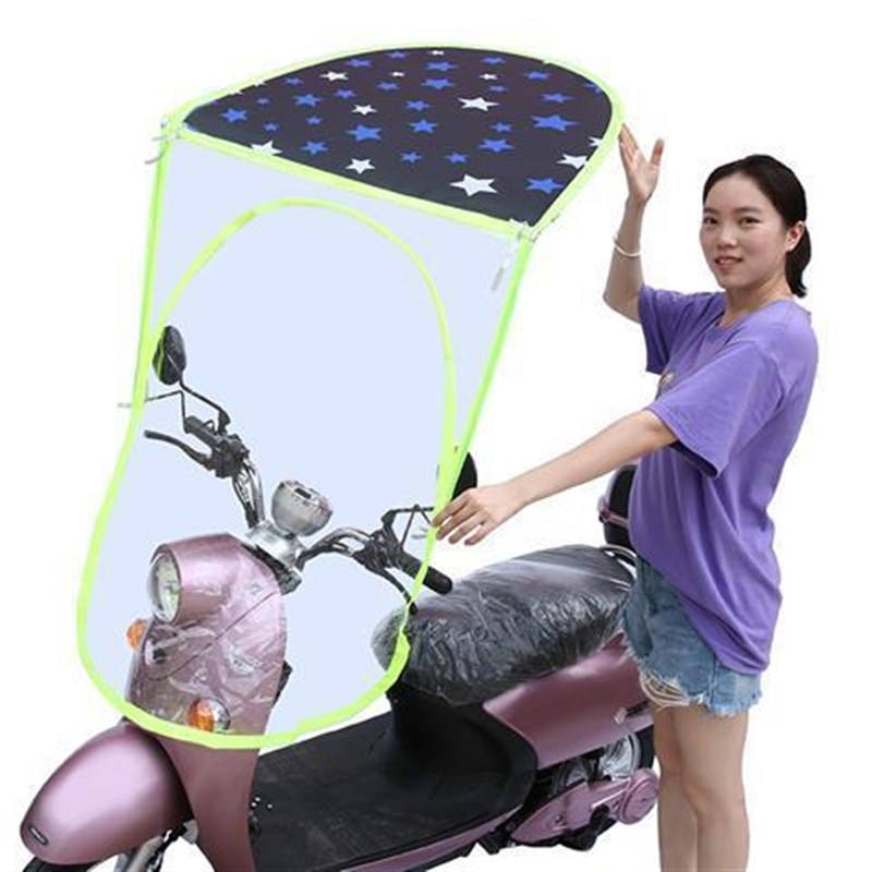 电瓶车挡雨棚折叠摩托车不锈钢挡风罩防雨L伞快拆遮阳电动车7字棚
