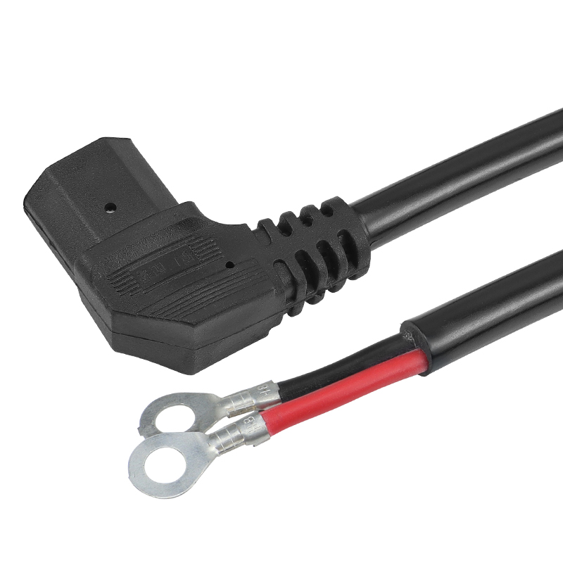 电动瓶车充电器输出线品字弯头加长电源线公母座三竖放6 4平方T型