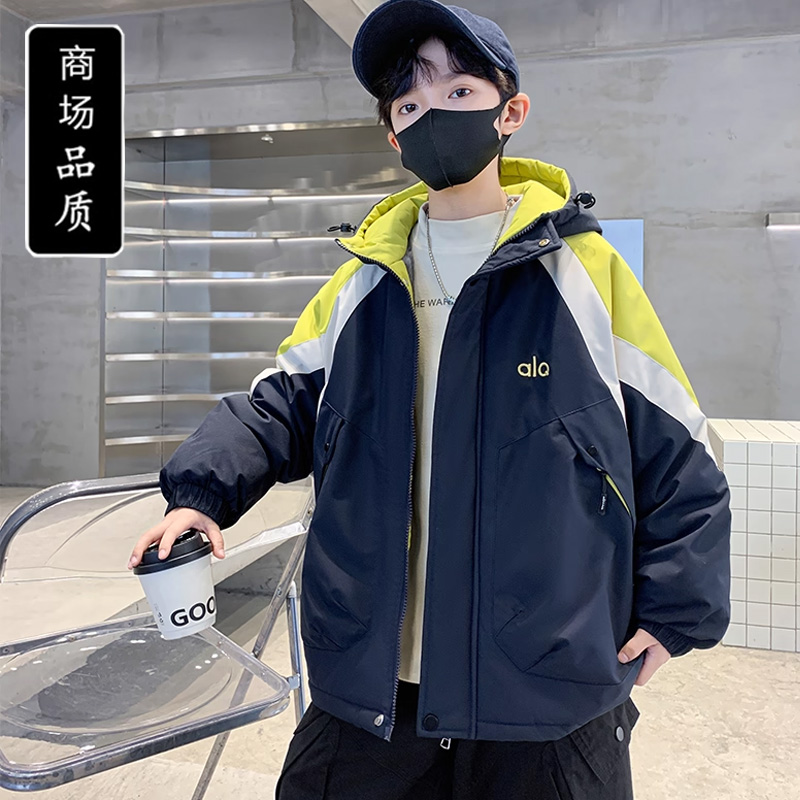 男童加绒外套秋冬款2025