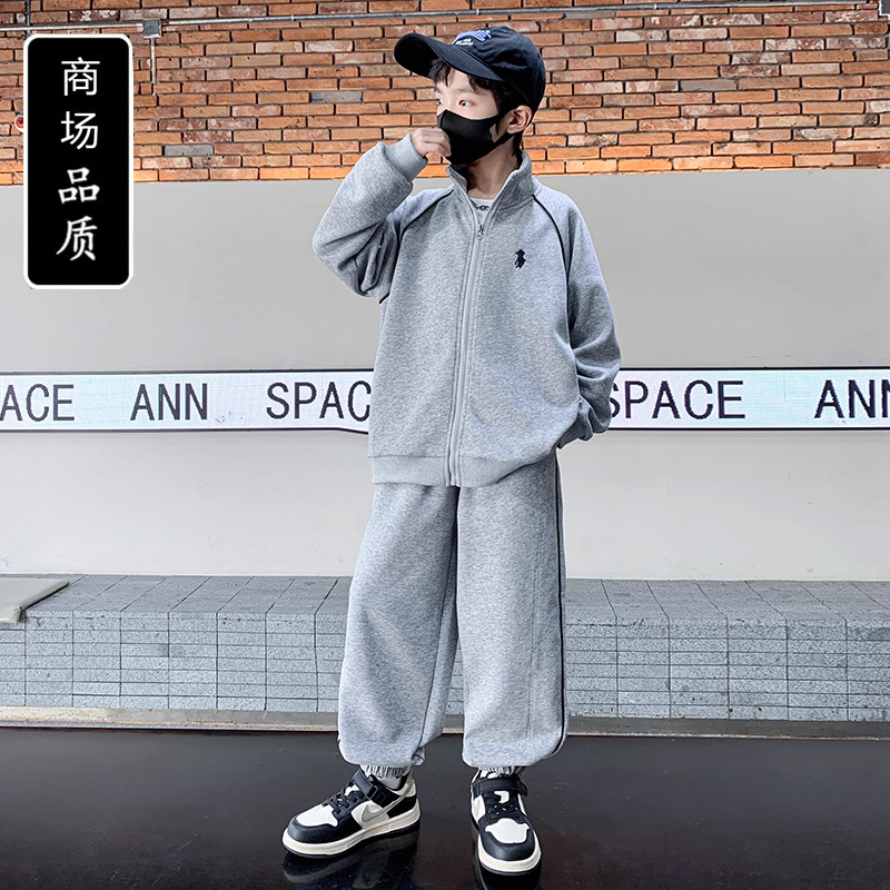 男童秋装套装酷帅2025新款儿童秋季卫衣运动服大童春秋款两件套潮