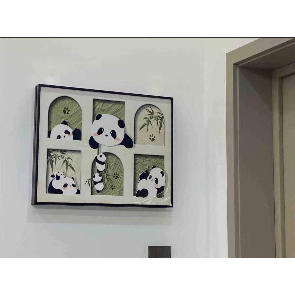 诗情画意装饰画免打孔电箱遮挡画卡通可爱挂画多媒体弱电箱画跨境
