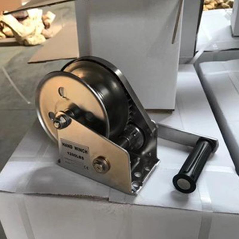 1200小型VUM手34手0摇双向自锁式绞盘手绞车钢丝动绳不锈钢摇绞盘