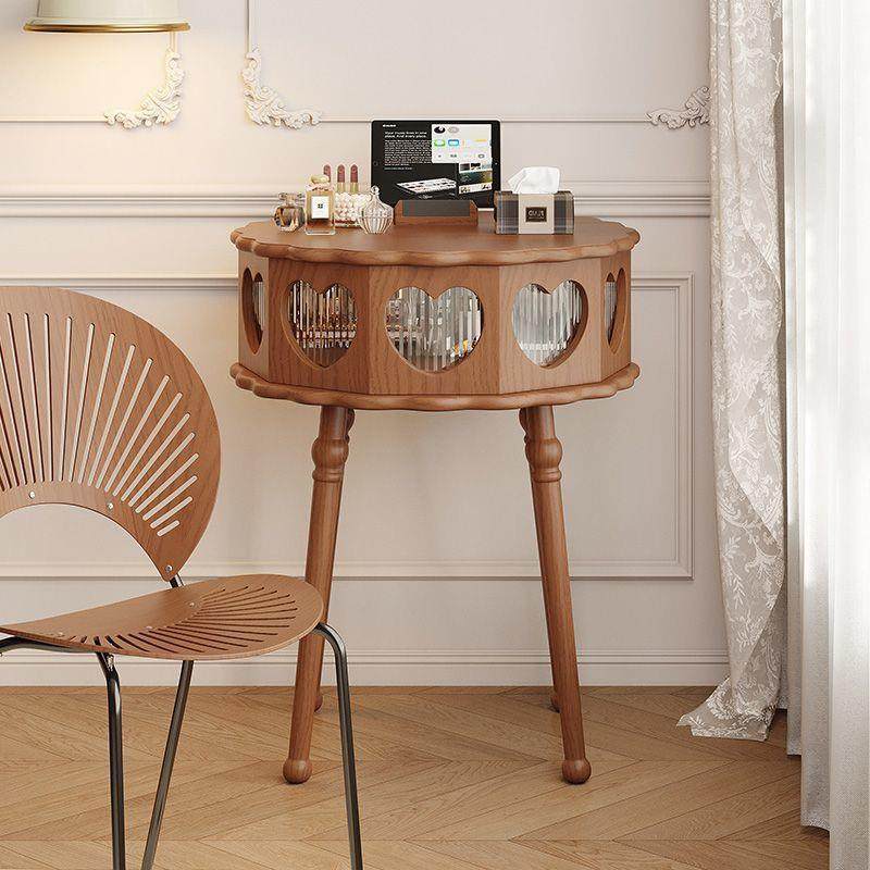 实木化妆桌法式复古圆桌隐式藏51359镜子可旋转落地免化翻安装盖,住宅家具,梳妆台/桌,淘宝优惠券,粉丝福利购,淘宝优惠卷