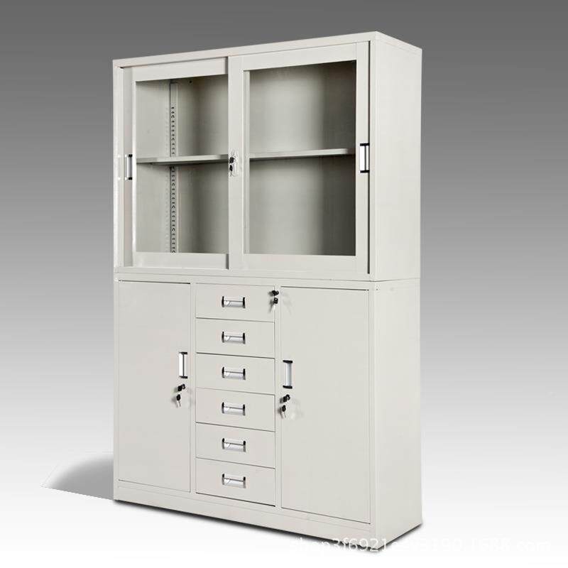 文件柜铁分柜体宽中六6斗移门柜皮钢制办0156公档料案柜资柜厂家