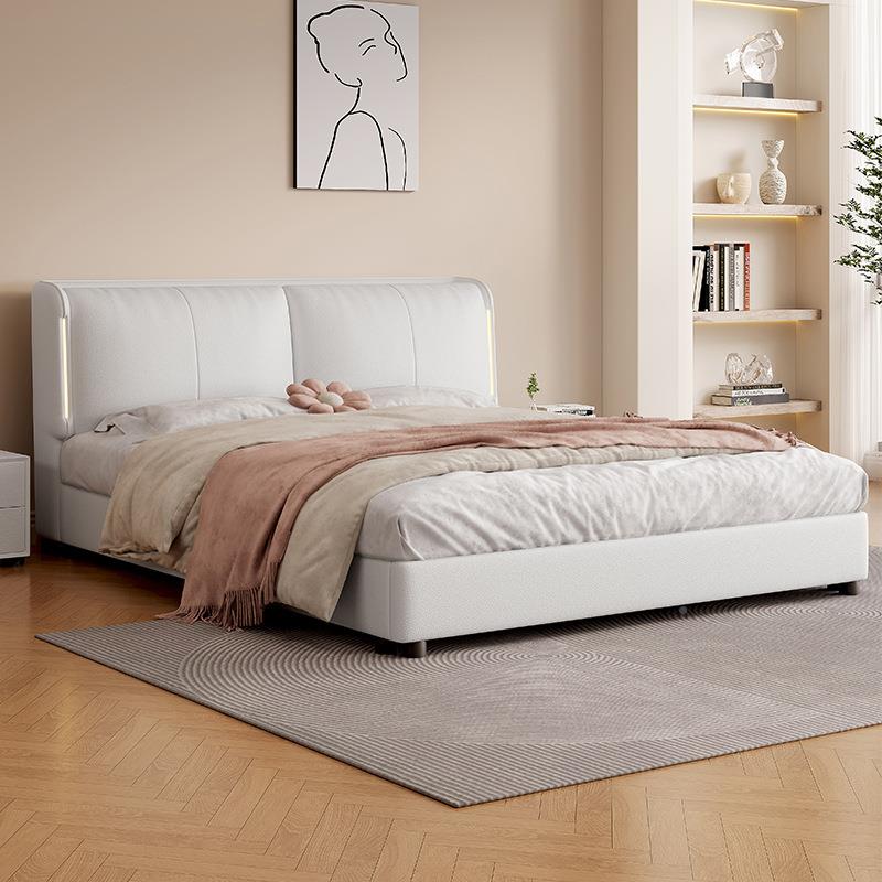 法卧式奶油风小户型大11796790主室床现代简约奢科轻技布软包1米8