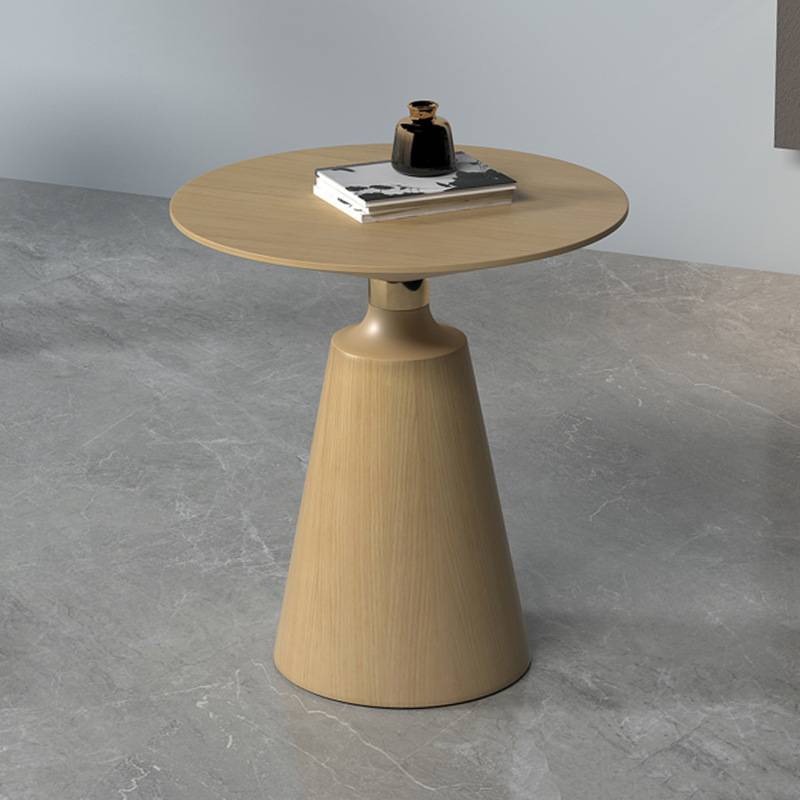 实木茶几圆形小户型客厅阳台意式轻奢小圆桌简约现代休闲沙发边几