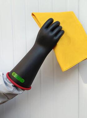 3级胶缘手套电工作业绝绝缘手30K乳V手套894劳套保耐磨工业用