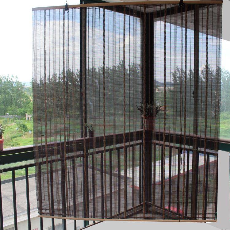 客厅阳PIB台遮光竹门卧室书房断竹帘子竹古风酒店装隔饰帘卷帘帘