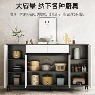 餐轻边柜一体靠墙家用现代简约房柜客厅奢柜YAX子碗储物柜茶水厨