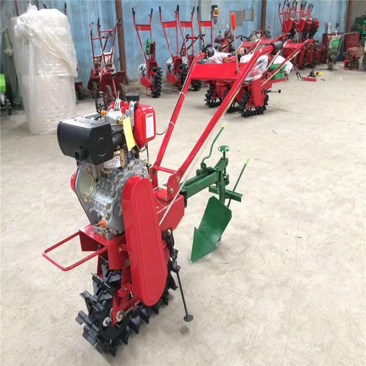 手扶式农5858耕园地机开沟式机小型链轨履带微耕机果翻地除草用农