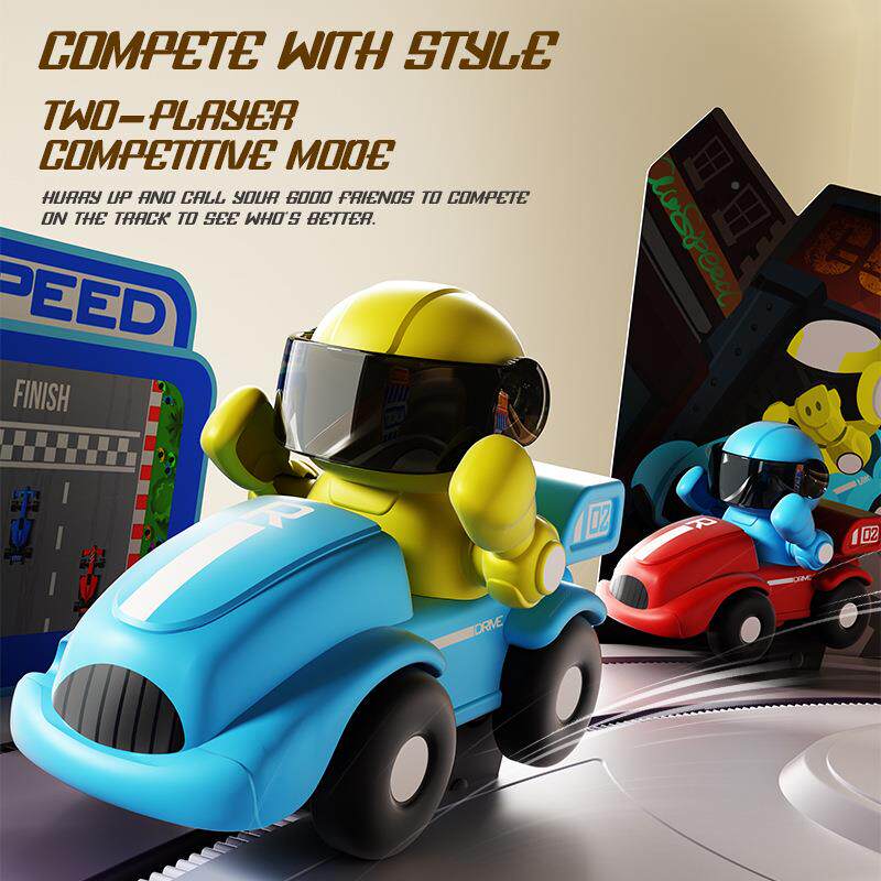 儿体感遥控赛车道双人对童038240战玩具电无线动感应轨车亲子互动