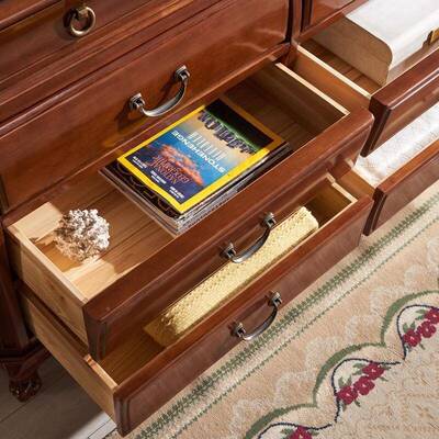 美式木九14591柜客厅收纳储物欧式斗卧室橱实柜柜子带抽屉简约家