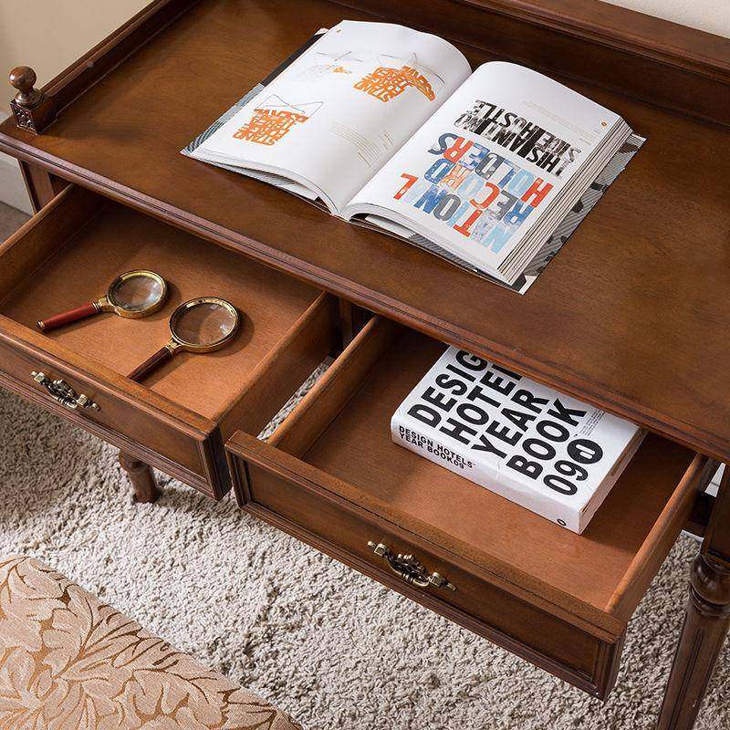 美式书实木书房家具桌台卧室书写SCP字仿古办公桌桌电脑桌子小户,住宅家具,电脑桌,淘宝优惠券,粉丝福利购,淘宝优惠卷