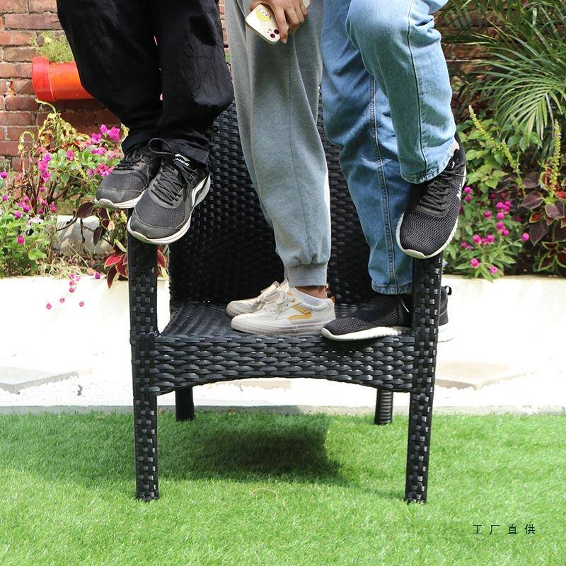 户庭外藤编F966969S沙发院阳室外露台台休客厅别墅双人藤椅防水防