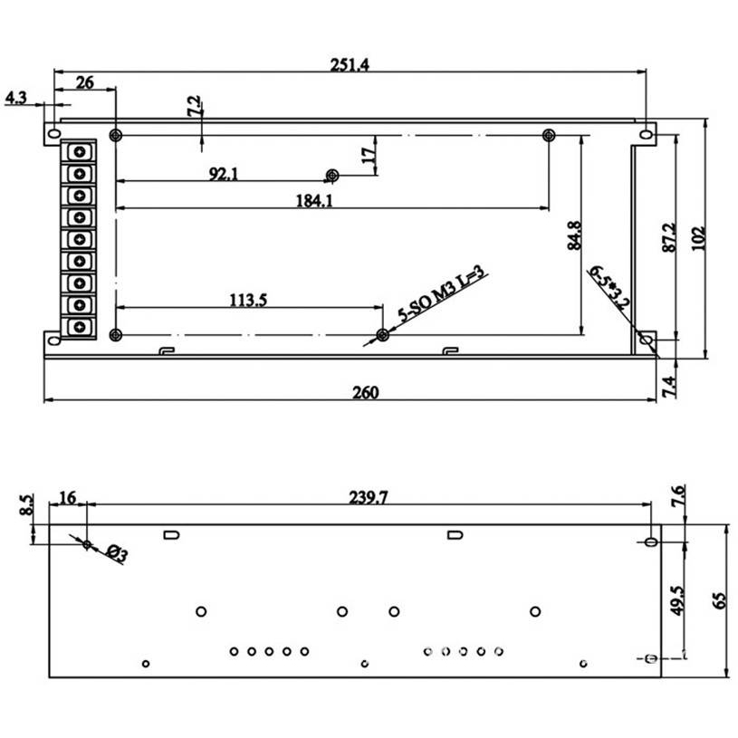 创联电源A-300-5V开关电源5V60A300W5vLED显示屏电源全彩屏电源
