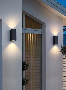 户外NNE灯壁服装门口防壁水店外墙灯黑色方形灯庭院氛围装饰洗墙