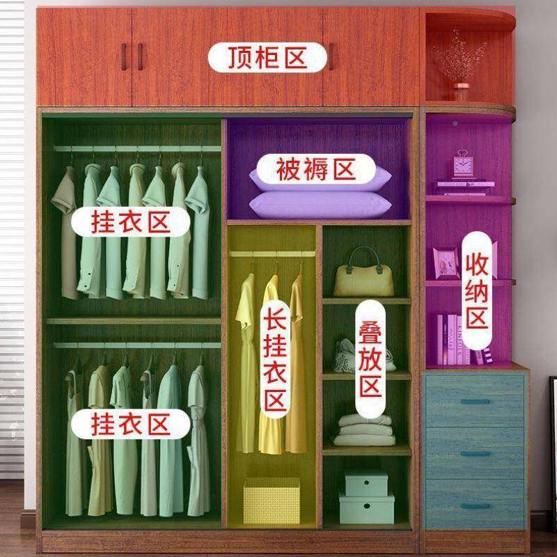 全实木衣柜家用卧出租房用简室经rRJc3bYn济易包安装储物型收纳推