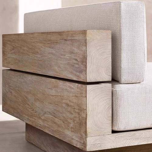 跨境户外实木沙发露台组别外室茶几57606合庭院防墅水防晒民宿柚