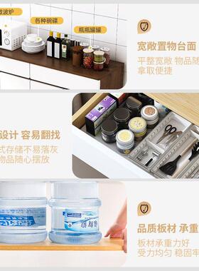 墙#餐边柜客收纳柜家AL101362用厨房置物柜碗柜靠柜子储物柜茶办