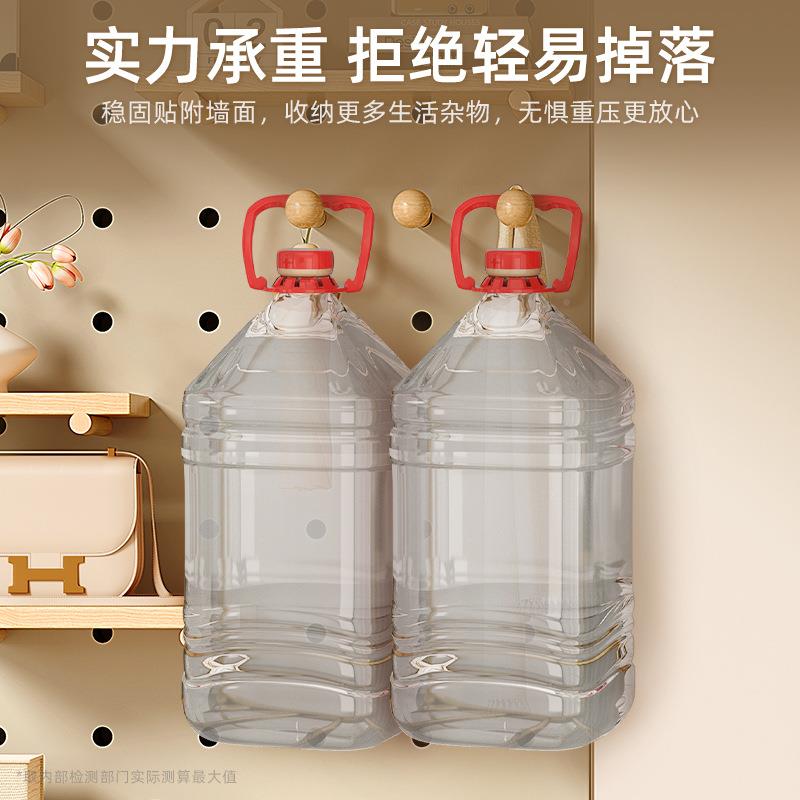 实体木洞洞架板穿衣镜一入LTA镜户玄关带子收纳置物墙面壁墙上全