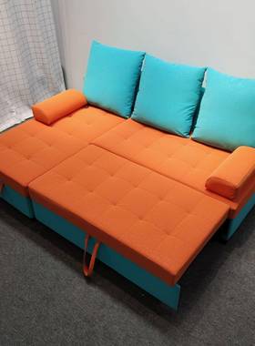 储物床沙发小户型两客休44242厅闲无扶用手转角贵妃大靠包沙发床