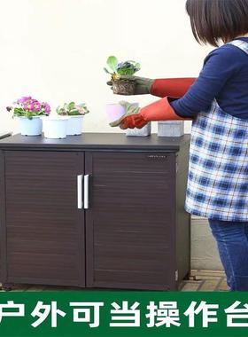 户外雨台防纳YJK晒尘储藏杂物整理箱花园阳铝合金收柜庭院多垒功