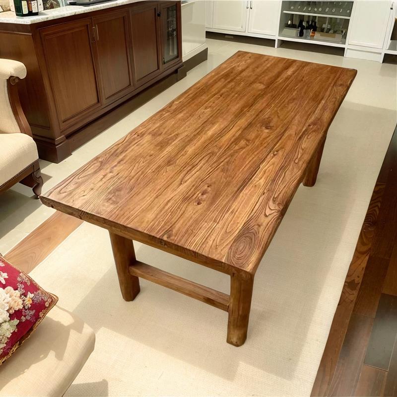 OAA老榆茶桌日式茶几窗炕几榻榻米矮小桌客厅实木原木木飘桌家用