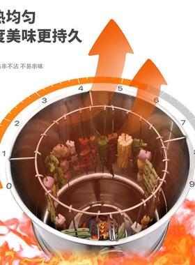 无吊烟不羊锈钢烧烤炉吊炉缸商用家肉用烤炉70258烤鸡鸭鹅鱼烤腿
