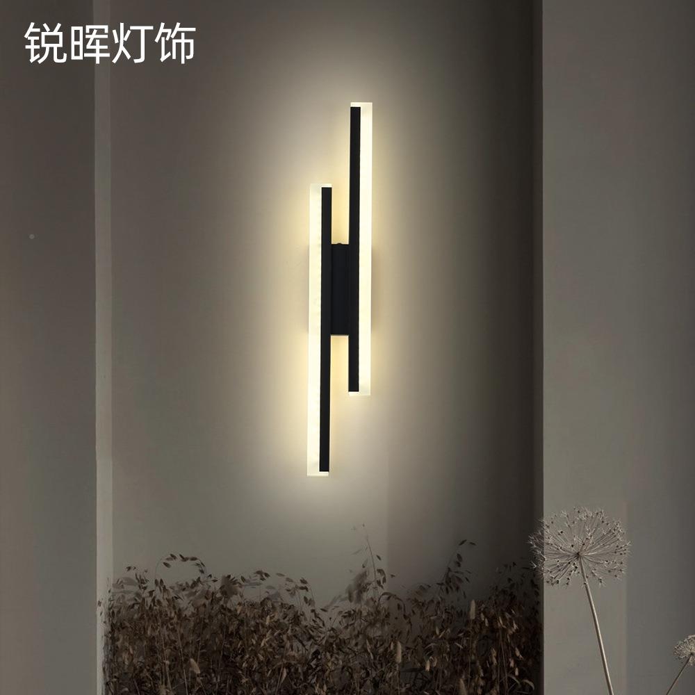 创DLB-50W意双头条壁灯卧室客厅过道创意代线灯饰灯双具现简约床