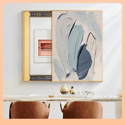 ?配电表箱画装饰画竖版抽象艺术弱电箱餐空气F76958HS开关电画闸