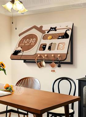 挡中古11319风电表装画202箱5新款配电箱遮挂画复古抽象饰带洞洞