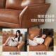 小户型古风双三轻奢中沙发复古油蜡皮沙发人ERA客厅现直代意式 皮
