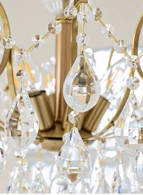 复古轻创奢法式水晶吊灯美式后现代卧室厅书T-D2116餐厅意房房客