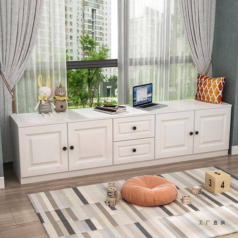 窗柜地柜可坐收纳储物柜阳台用式置物柜落地矮飘F96TH7M5柜可定制