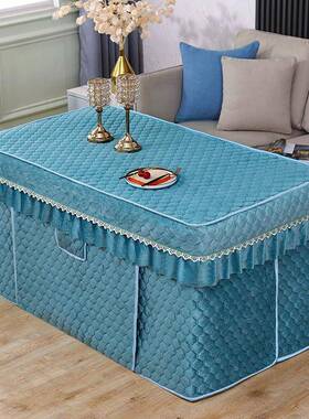 冬季新款长方取形烤火桌罩套加厚电烤炉暖几茶保桌布HCY火炉被子