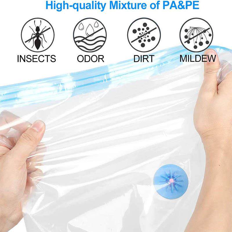 跨境商电现货25件套透明衣服可压袋子被子WN1010缩抽真空收纳袋配