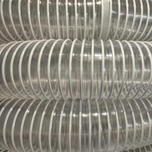 厂家VC木钢丝排风工业吸尘管工P机BLJ械吸尘管透明风管150伸管缩