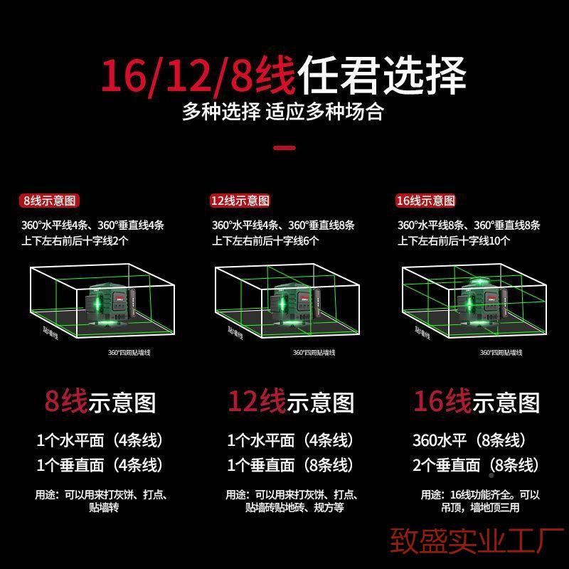 【巨大锂电】1蓝2线仪绿光水CKT线平仪光红外室外强光自动调平水
