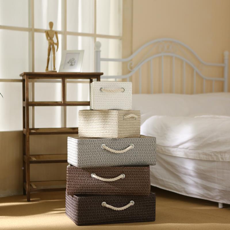 2I床头柜收纳韩式实木藤编抽屉储物柜现室代简柜约卧五斗ZAB柜特