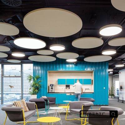 办商室圆用20261形吊线灯简约现代会议室商公场网咖健身房照明灯