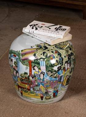 雨彤家居十二凳金钗”瓷明清古典陶鼓茶几凳仿古QQU陶瓷凳茶室凳