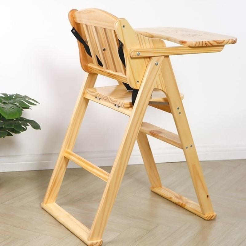实木儿童餐家用商椅折用可叠宝宝带BB餐椅两用厅儿童餐J3Xm3GBD桌