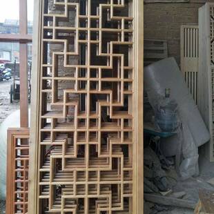 中仿门实木花古格式门JYN窗镂空雕花门格栅门屏风隔断老式门现货