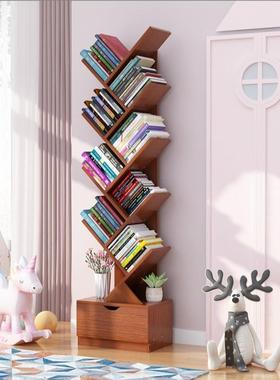 书架落地靠墙客25899厅置物架卧室架储代物简柜约现家用书柜简书