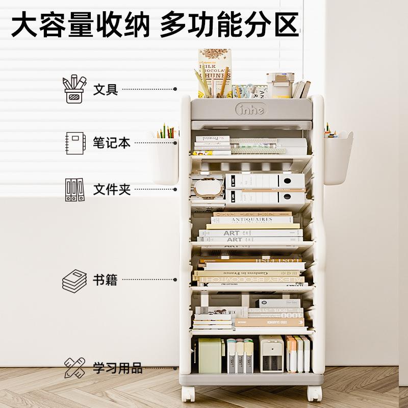 儿书架桌可移动家用面收童纳架落地整简易柜子JPG宝宝收理纳